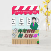 Verjaardag Kaart voor Runner - Jake's Running (Gele Bloem)