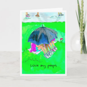 Verjaardag Kaart voor Runner - Running Peeps