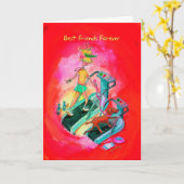 Verjaardag Kaart voor Runner - Viszla op loopband (Gele Bloem)