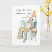 Verjaardag Kaart voor schoonvader (Gele Bloem)
