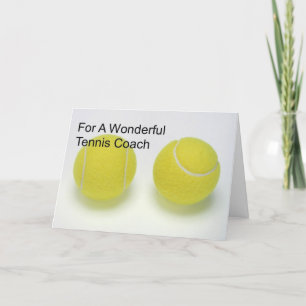 Verjaardag Kaart voor tenniscoach