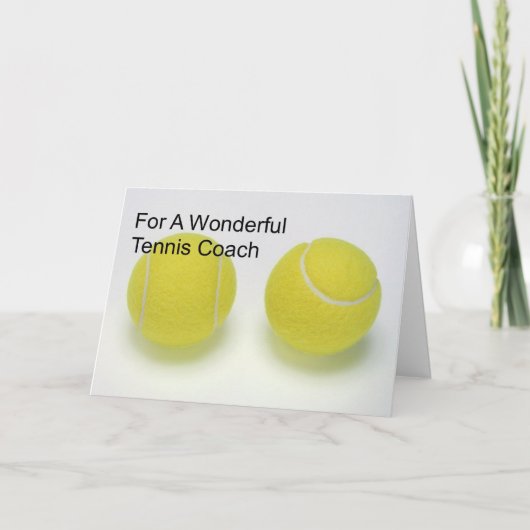 Verjaardag Kaart voor tenniscoach (Voorkant)