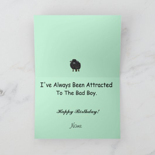 Verjaardag Kaart voor The Bad Boy Customize It! (Binnen)