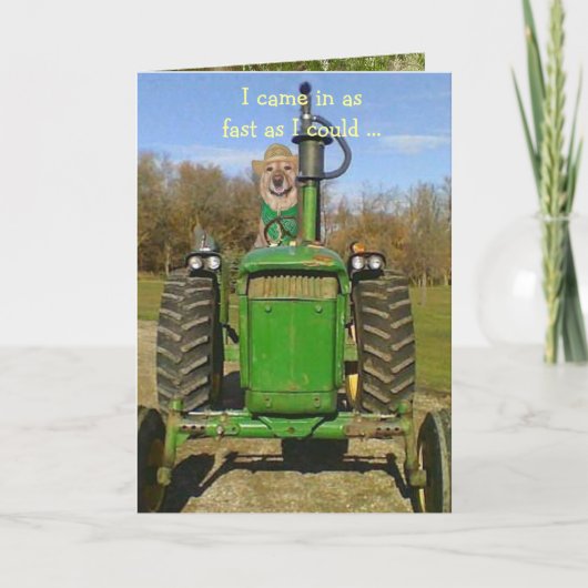 Verjaardag Kaart voor tractor fans (Voorkant)