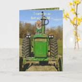 Verjaardag Kaart voor tractor fans (Gele Bloem)