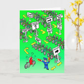 Verjaardag Kaart voor Triatleet - Triathlon Cop (Gele Bloem)