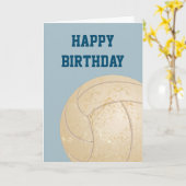 Verjaardag Kaart voor volleybalspelers en fans (Gele Bloem)