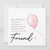 Verjaardag Kaart Voor Vriend - ziel zus (Voorkant)