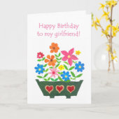 Verjaardag Kaart voor Vriendin (Gele Bloem)