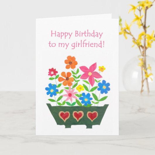 Verjaardag Kaart voor Vriendin (Gele Bloem)