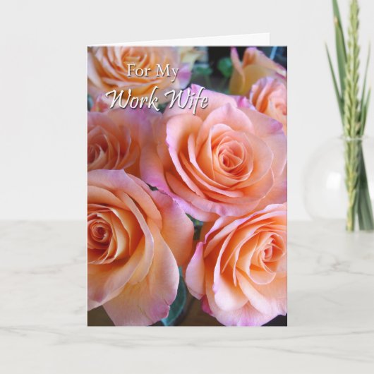 Verjaardag Kaart voor werk vrouw, werk echtgenoot (Voorkant)