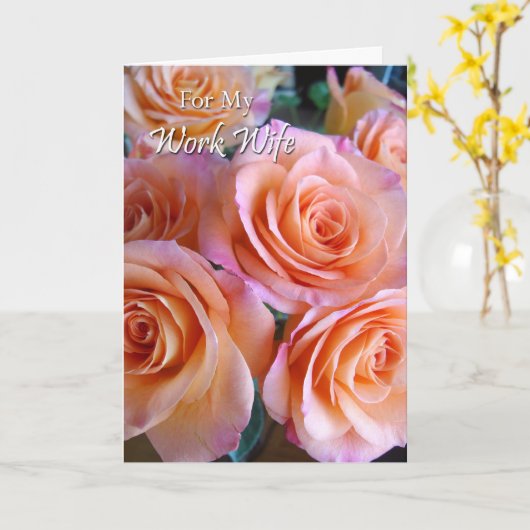 Verjaardag Kaart voor werk vrouw, werk echtgenoot (Gele Bloem)