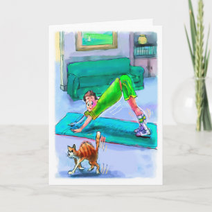 Verjaardag Kaart voor yogaliefhebber - Downward Do