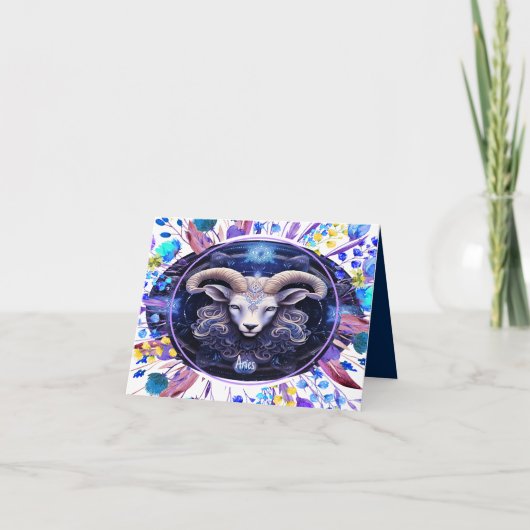 Verjaardag Kaart voor Zodiac Ram 3/21 tot 4/19 (Voorkant)