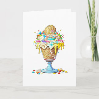 Verjaardag Kaart | Whimsical Ice Cream Sundae