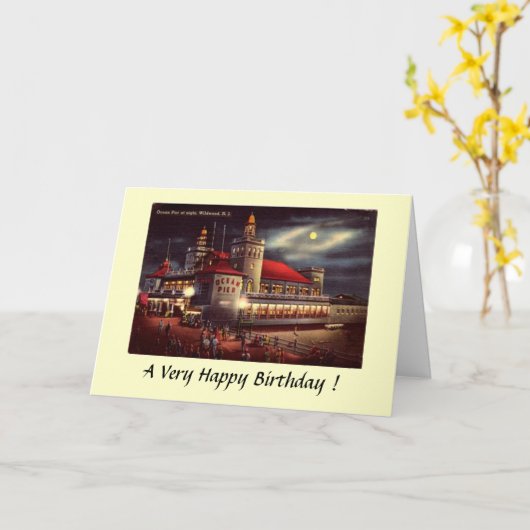 Verjaardag Kaart - Wildwood, NJ (Gele Bloem)