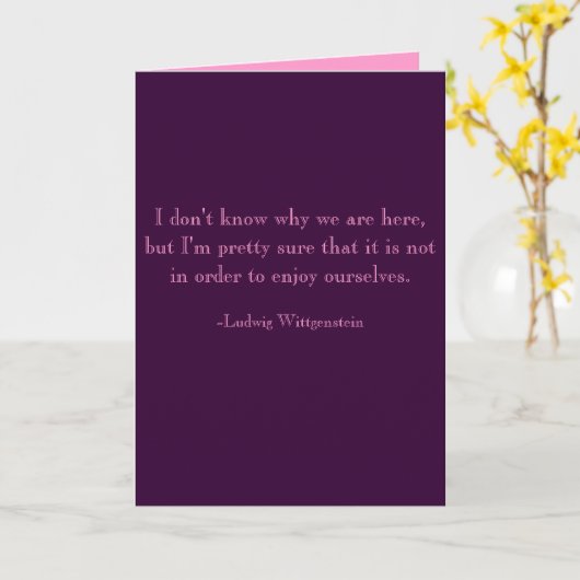 Verjaardag Kaart Wittgenstein (Gele Bloem)