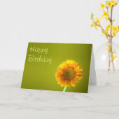 Verjaardag Kaart - Yellow Daisy Gerbera Flower (Gele Bloem)