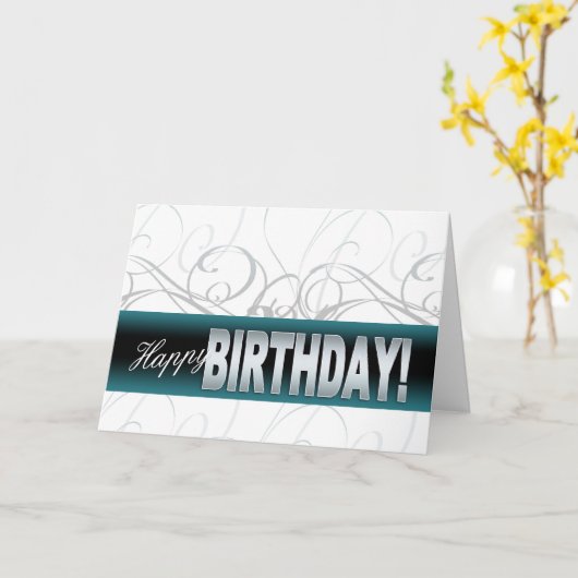 Verjaardag Kaart - Zakelijke Verjaardag Kaart (Gele Bloem)