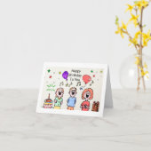 VERJAARDAG KAART - ZINGEN HAPPY BIRTHDAY VOOR JOU (Gele Bloem)