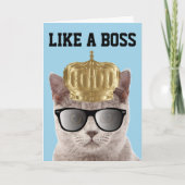 VERJAARDAG KAARTEN VOOR KAT ALS EEN BAAS (Voorkant)