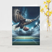 Verjaardag Kale Adelaar met een Football Kaart (Gele Bloem)