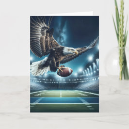 Verjaardag Kale Adelaar met een Football Kaart