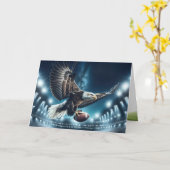 Verjaardag Kale Adelaar met een Football Kaart (Gele Bloem)