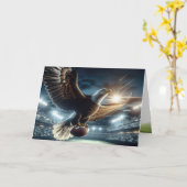 Verjaardag Kale Adelaar met een Football Kaart (Gele Bloem)