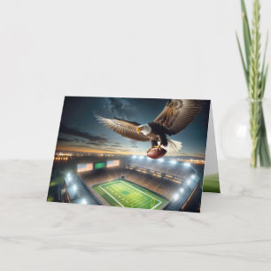 Verjaardag Kale Adelaar met een Football Kaart