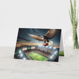 Verjaardag Kale Adelaar met een Football Kaart