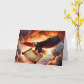 Verjaardag Kale Adelaar Stijgend Met De Grondwet Kaart (Gele Bloem)