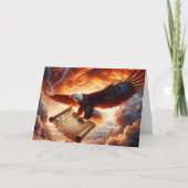 Verjaardag Kale Adelaar Stijgend Met De Grondwet Kaart (Voorkant)