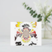 Verjaardag Kaleidoscope Art Print Briefkaart (Staand voorkant)