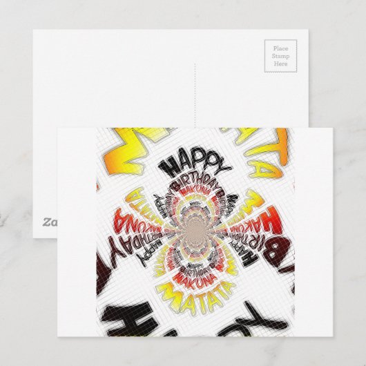 Verjaardag Kaleidoscope Art Print Briefkaart (Voorkant / Achterkant)