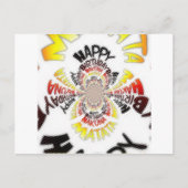 Verjaardag Kaleidoscope Art Print Briefkaart (Voorkant)