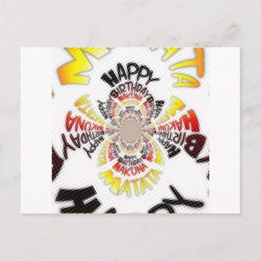 Verjaardag Kaleidoscope Art Print Briefkaart (Voorkant)