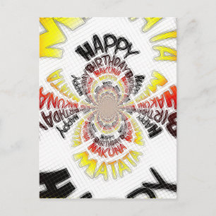 Verjaardag Kaleidoscope Art Print Briefkaart