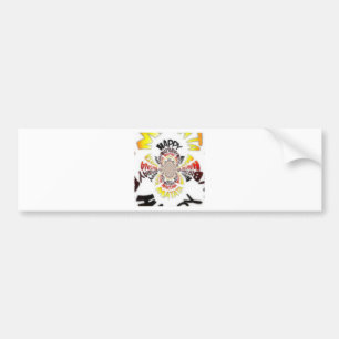 Verjaardag Kaleidoscope Art Print Bumpersticker