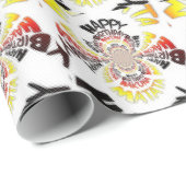 Verjaardag Kaleidoscope Art Print Cadeaupapier (Rol Hoek)