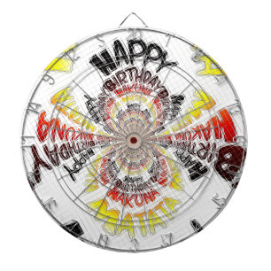 Verjaardag Kaleidoscope Art Print Dartbord