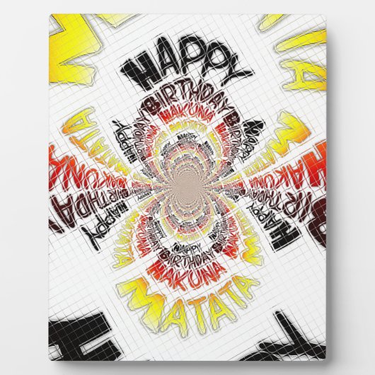 Verjaardag Kaleidoscope Art Print Fotoplaat (Voorkant)