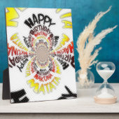 Verjaardag Kaleidoscope Art Print Fotoplaat (Zijkant)