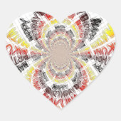 Verjaardag Kaleidoscope Art Print Hart Sticker (Voorkant)