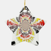Verjaardag Kaleidoscope Art Print Keramisch Ornament (Voorkant)