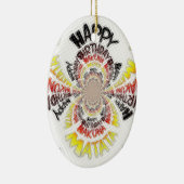 Verjaardag Kaleidoscope Art Print Keramisch Ornament (Rechts)