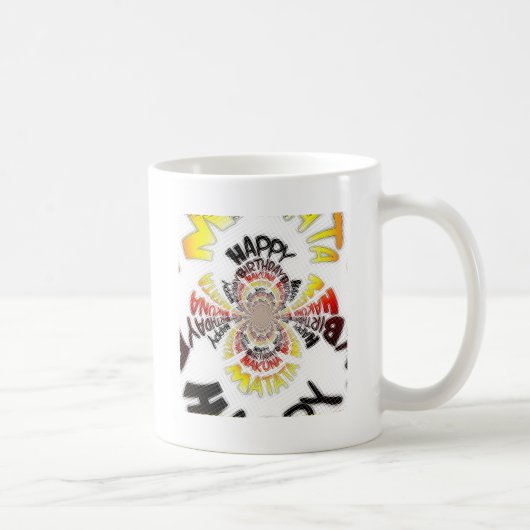 Verjaardag Kaleidoscope Art Print Koffiemok (Rechts)