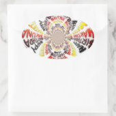 Verjaardag Kaleidoscope Art Print Ovale Sticker (Tas)