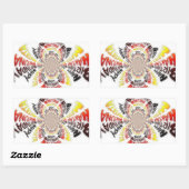 Verjaardag Kaleidoscope Art Print Rechthoekige Sticker (Vel)