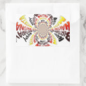 Verjaardag Kaleidoscope Art Print Rechthoekige Sticker (Tas)